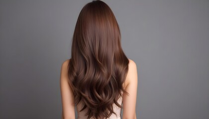 Fototapeta premium Back view of a beautiful woman attractive hair