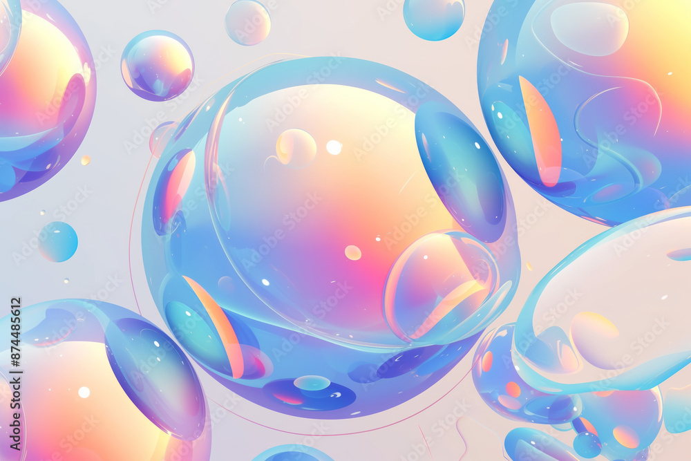 Aufkleber Digital artwork with gradient sphere patterns