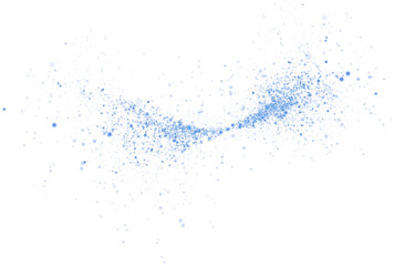 Obraz premium Magic shining blue dust. Christmas background. Powder dust light PNG. Fine, shiny dust bokeh particles fall off slightly. Fantastic shimmer effect. PNG.