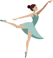 Obraz premium Elegant Ballet Dancer Performing in a Graceful Pose
