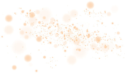 Magic shining gold dust. Christmas background. Powder dust light PNG. Fine, shiny dust bokeh particles fall off slightly. Fantastic shimmer effect. PNG.