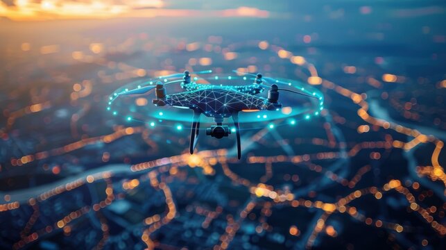 the concept of drone observation of the planet