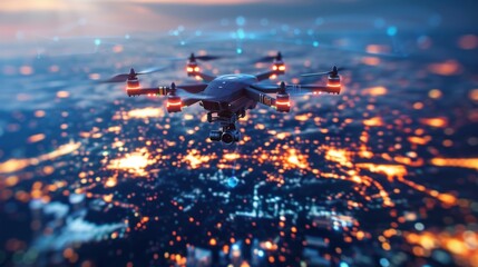 the concept of drone observation of the planet