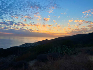 Beautiful Evening Sunset Over Coastline