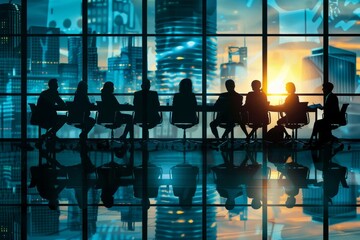 Entrepreneurs and business people conference in meeting room, Generative AI