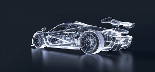 Naklejka premium The new age of automotive parts and panel design. automotive design and engineering design