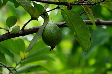 green guava on tree