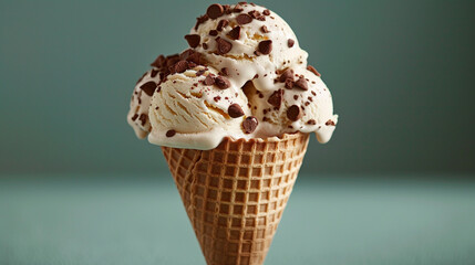Sweet temptation: cream and chocolate ice cream cones.