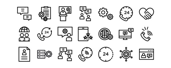 Customer Related related vector icons set.