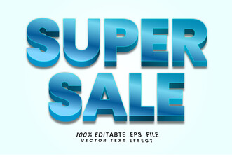 Super Sale 3d text effect Fully Editable