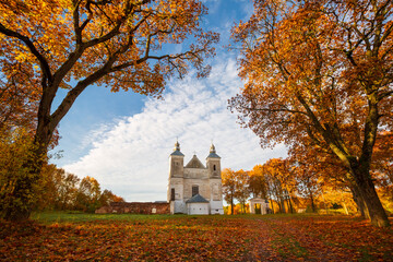 Old catholic church in Zasvir, Belarus