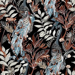 Peacock Feather Inspired Fashion Background