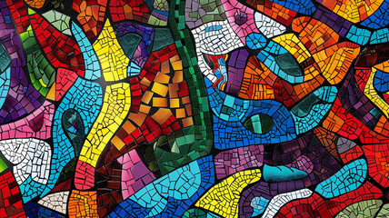 Colorful Mosaic Design with Detailed Patterns