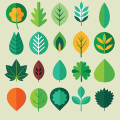 Fototapeta premium set of leaves