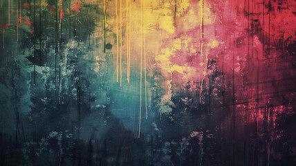 Grunge Background with Dark Tones and Distressed Textures