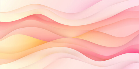 Obraz premium abstract background featuring smooth, wavy lines in pastel pink and orange colors, creating a soft and gentle visual effect 