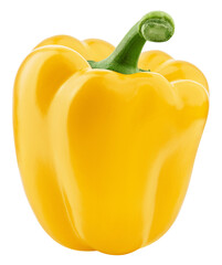 sweet Pepper, yellow Paprika, isolated on white background, full depth of field