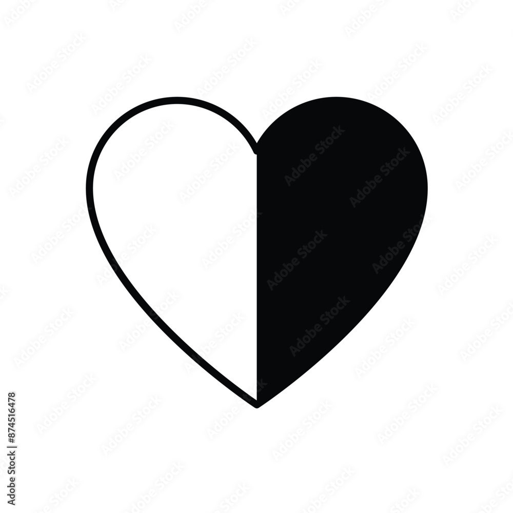 Wall mural Heart vector icon