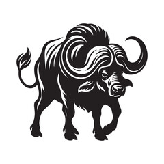 Buffalo silhouette vector illustration