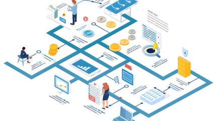 A flowchart outlining the stages of a marketing campaign, with costs associated with each, generative AI