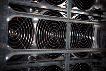 High-Resolution Abstract Shot of Supercomputer Cooling Fans in a Datacenter in 4K
