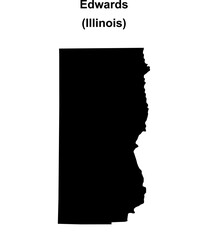 Edwards County (Illinois) blank outline map
