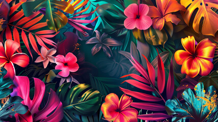 Bright and Colorful Tropical Design