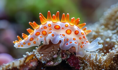 Red-spotted nudibranch (Goniobranchus heatherae); in natural habitat