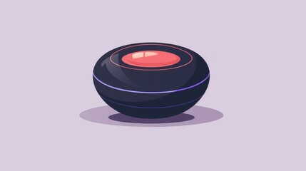 Bosu ball, balance training tool, flat design illustration