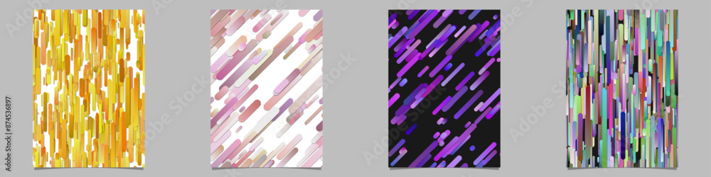 Poster gradient stripe brochure background collection
