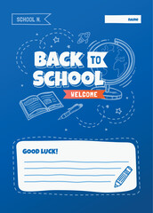 Gradient back to school card template