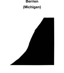 Berrien County (Michigan) blank outline map