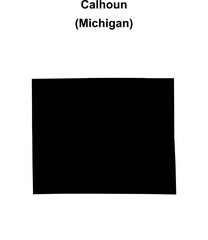 Calhoun County (Michigan) blank outline map