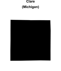 Clare County (Michigan) blank outline map