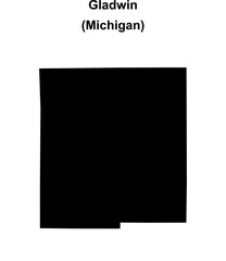 Gladwin County (Michigan) blank outline map