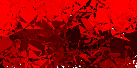 Light Red, Yellow vector background with triangles.