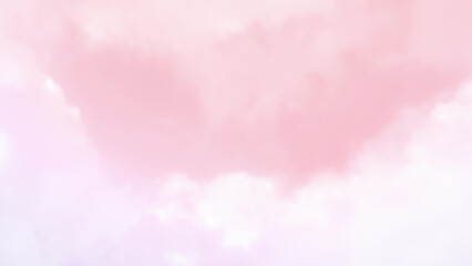 Naklejka premium Soft pink purple pastel sky with white fluffy cloud. Wedding anniversary, Romance, Love, Valentine and Celebration background concept.