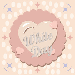 White Day Hearts vector design