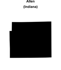 Allen County (Indiana) blank outline map