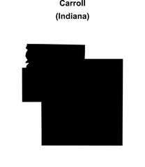 Carroll County (Indiana) blank outline map