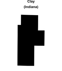 Clay County (Indiana) blank outline map