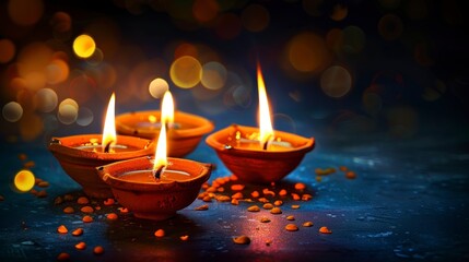 burning candles Diwali lights festival tradition concept,Happy Diwali festival