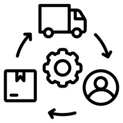 Supply Chain Management  Icon Element For Design