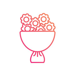 Bouquet vector icon