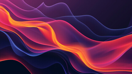 A colorful, abstract painting of a wave with orange and blue colors