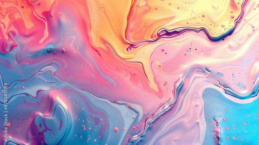 Poster a colorful painting with a swirl pattern
