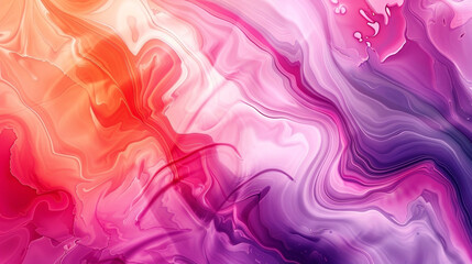 Fototapeta premium A colorful abstract painting with a pink and orange swirl