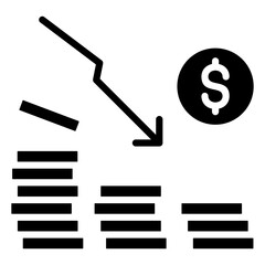 Cost Reduction  Icon Element For Design