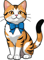 Graceful Aegean cat vector and Illustration