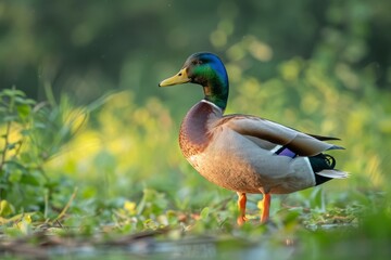 Obraz premium Mallard, Macro,Left side view